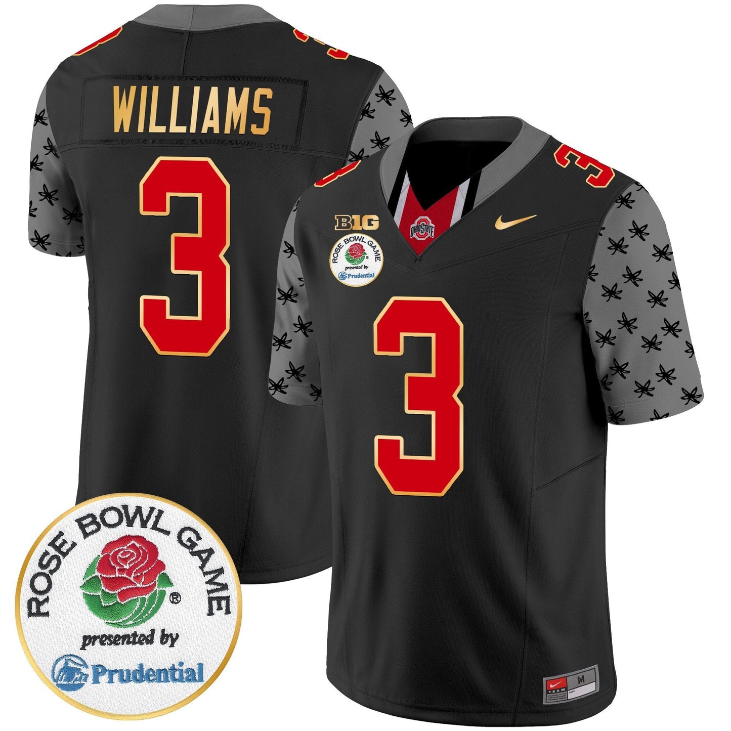 OSU Rose Bowl Gold Trim Vapor Limited Jersey - All Stitched