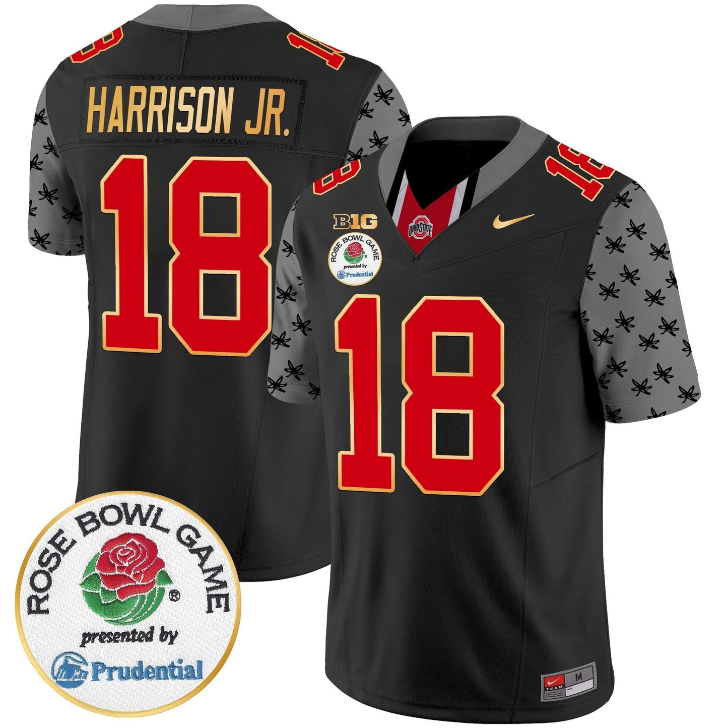 OSU Rose Bowl Gold Trim Vapor Limited Jersey - All Stitched