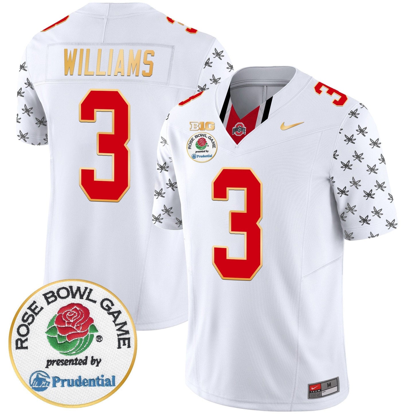 OSU Rose Bowl Gold Trim Vapor Limited Jersey - All Stitched