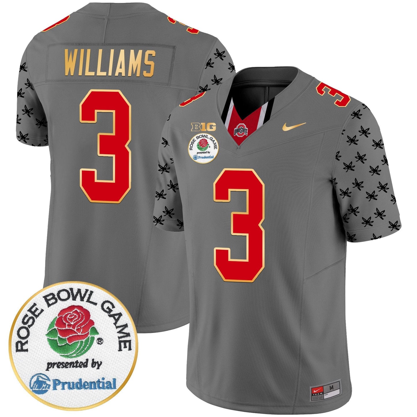 OSU Rose Bowl Gold Trim Vapor Limited Jersey - All Stitched