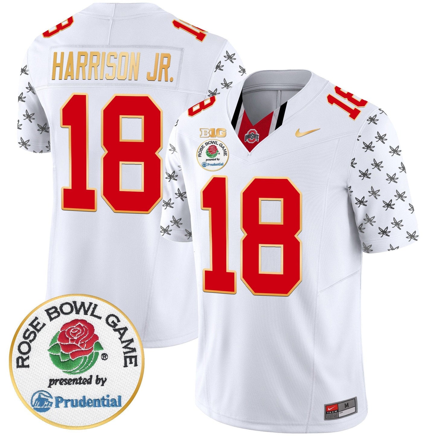 OSU Rose Bowl Gold Trim Vapor Limited Jersey - All Stitched
