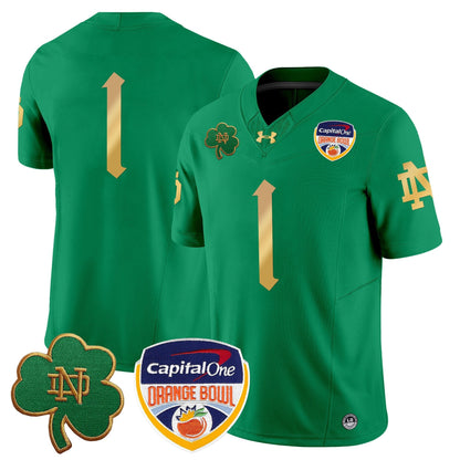 ND 2024 Orange Bowl Patch Vapor Limited Jersey V2 - All Stitched