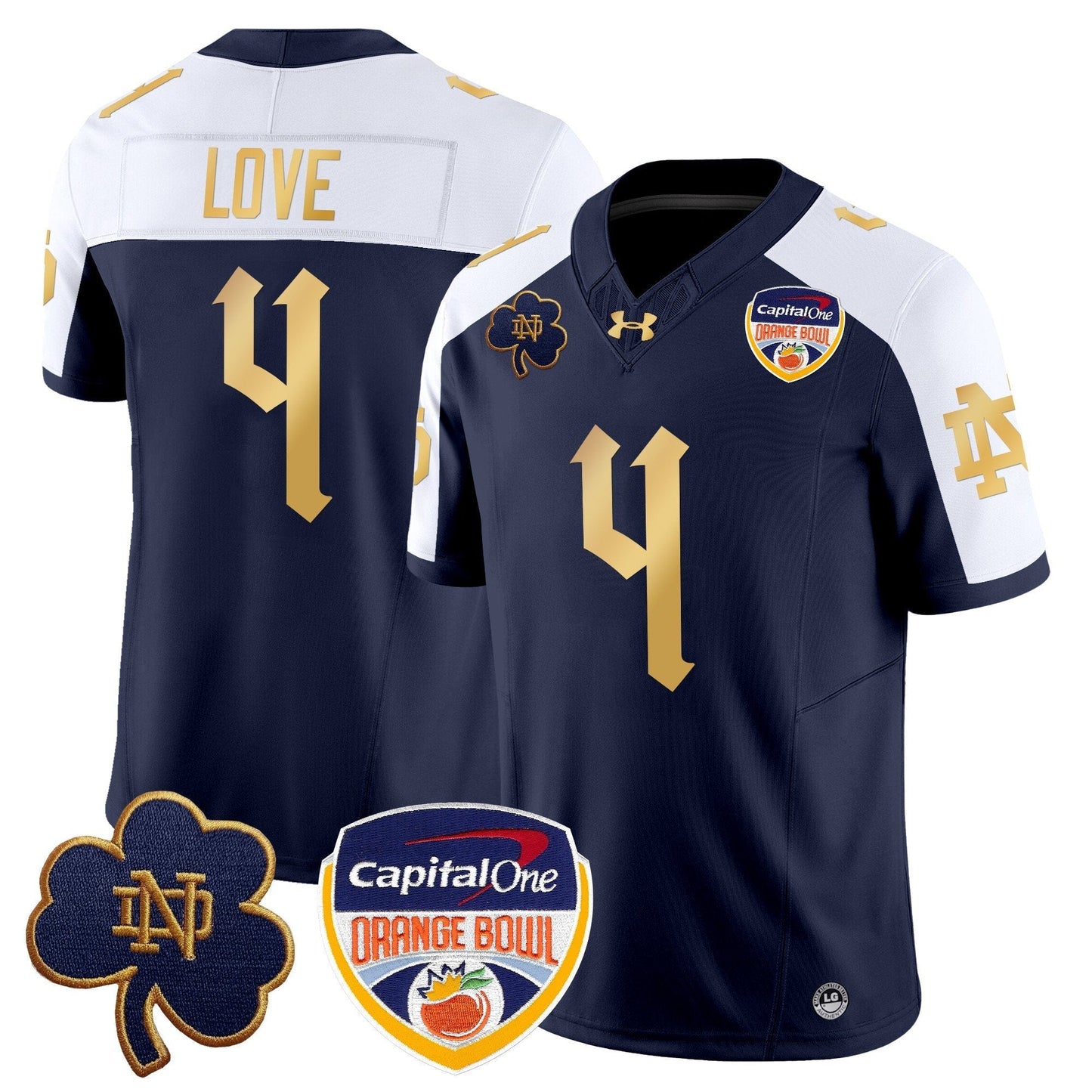 ND 2024 Orange Bowl Patch Vapor Limited Jersey V2 - All Stitched