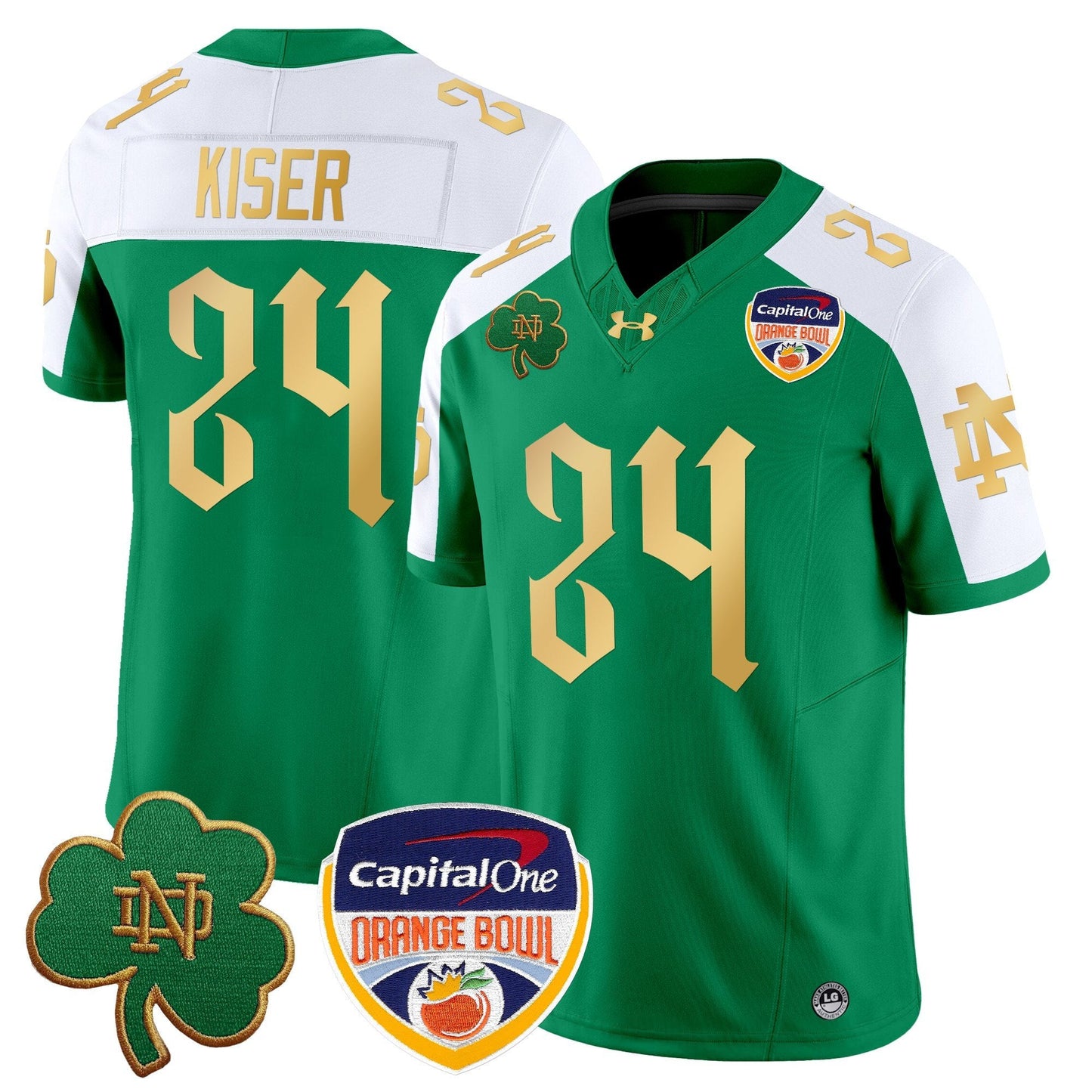ND 2024 Orange Bowl Patch Vapor Limited Jersey V2 - All Stitched