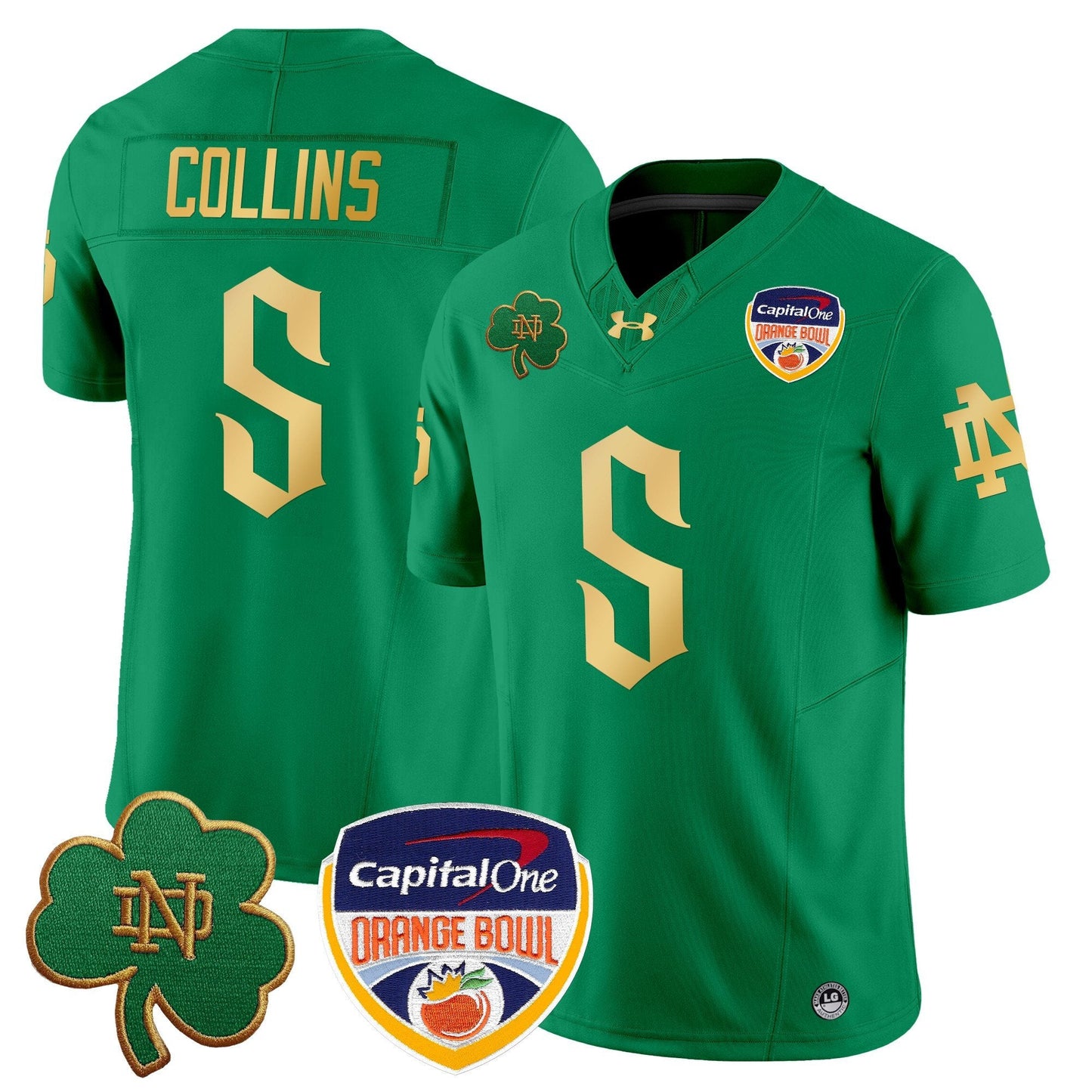 ND 2024 Orange Bowl Patch Vapor Limited Jersey V2 - All Stitched