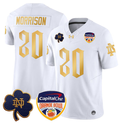 ND 2024 Orange Bowl Patch Vapor Limited Jersey V2 - All Stitched