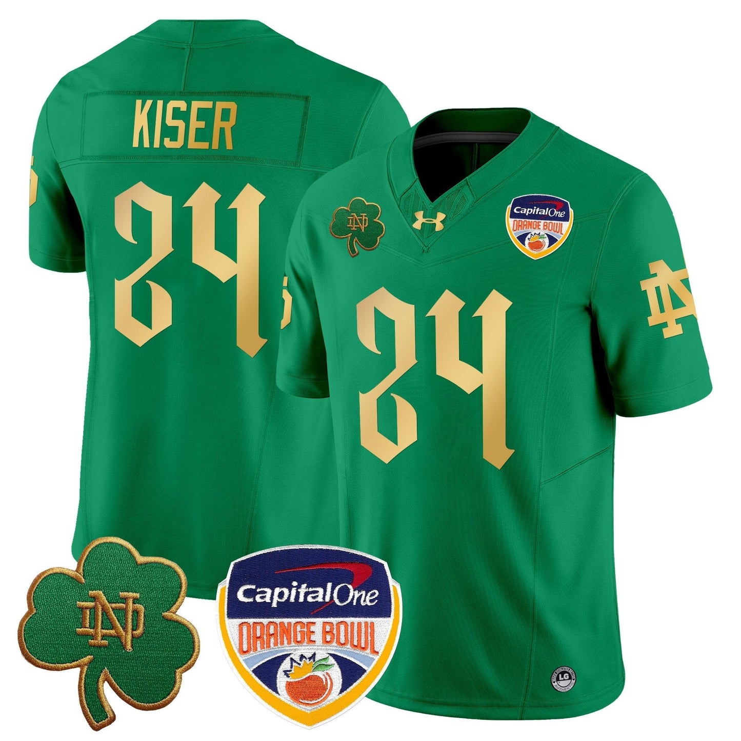ND 2024 Orange Bowl Patch Vapor Limited Jersey V2 - All Stitched