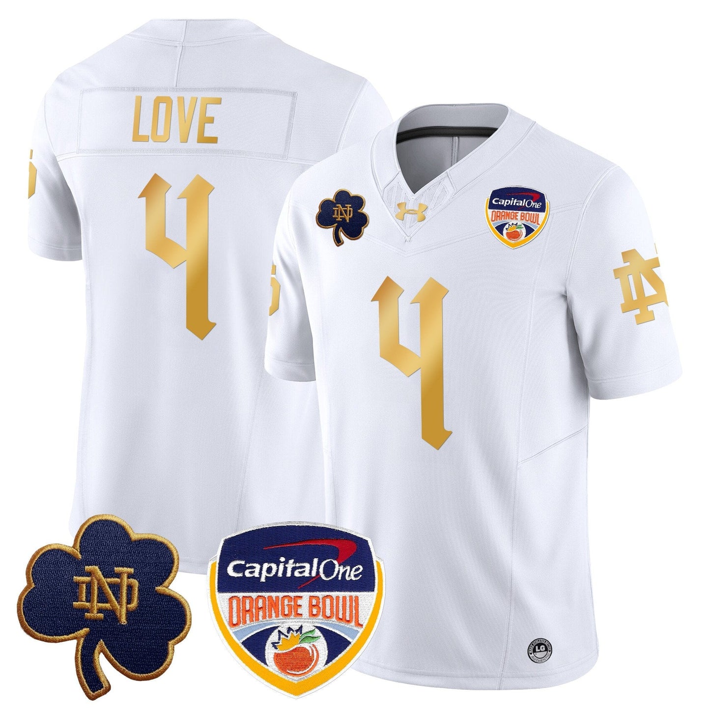 ND 2024 Orange Bowl Patch Vapor Limited Jersey V2 - All Stitched
