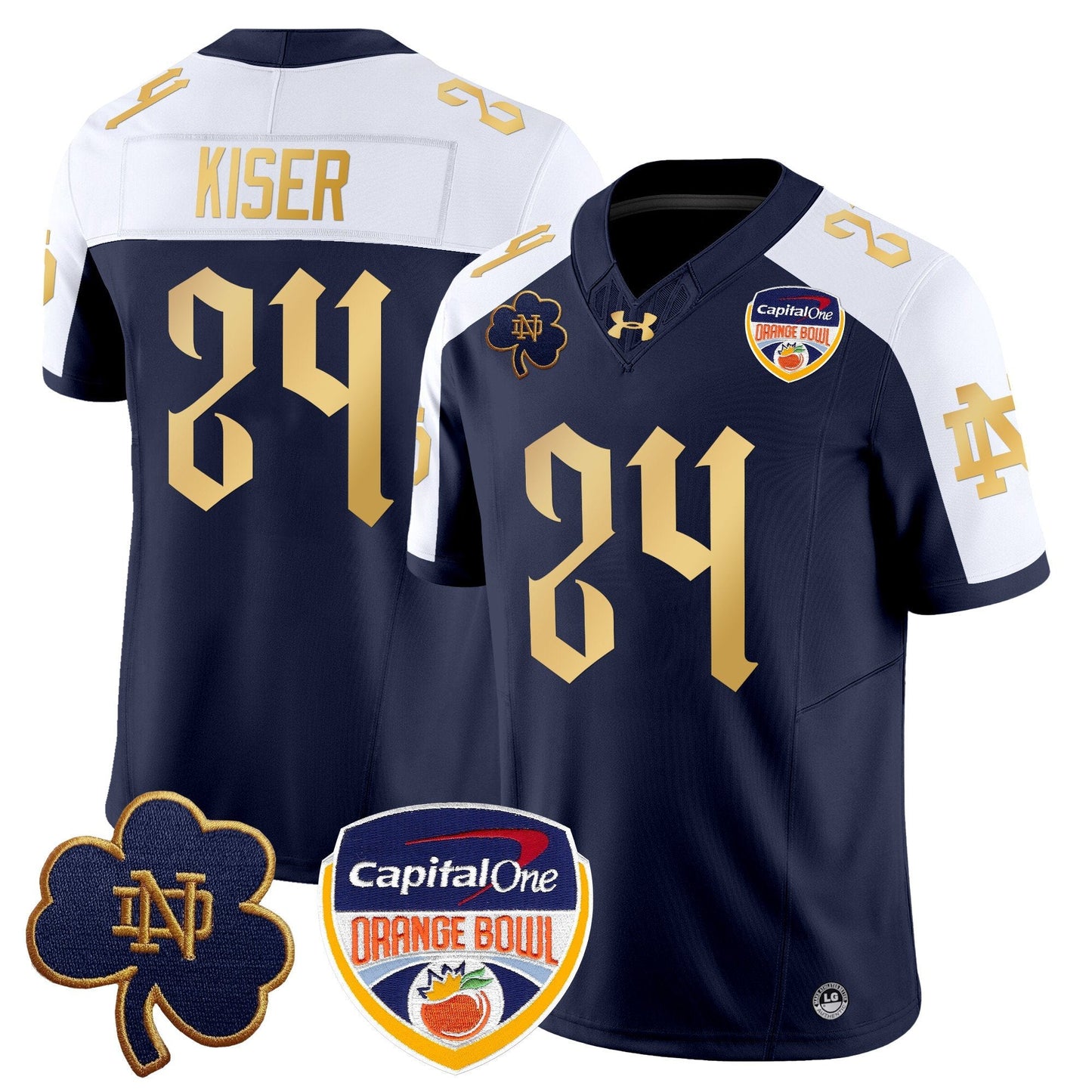 ND 2024 Orange Bowl Patch Vapor Limited Jersey V2 - All Stitched