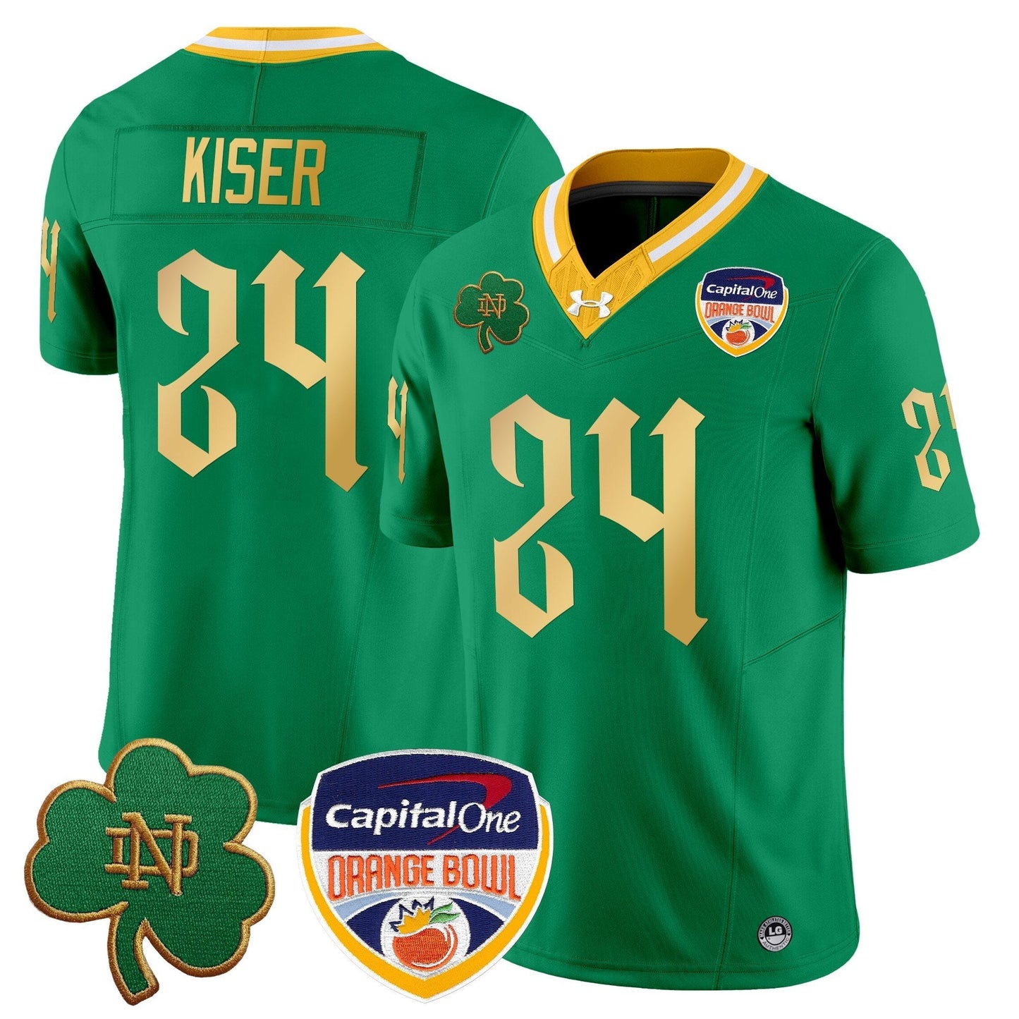 ND 2024 Orange Bowl Patch Vapor Limited Jersey V2 - All Stitched