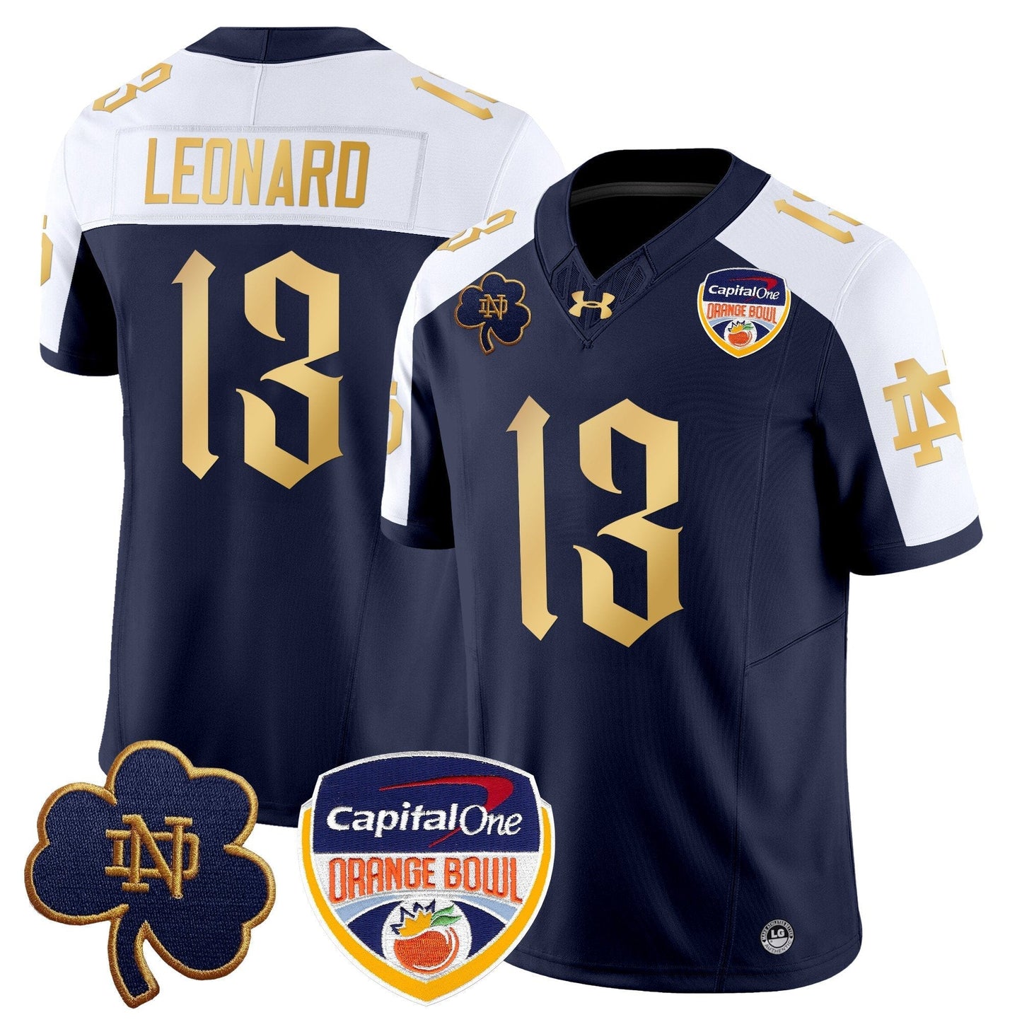 ND 2024 Orange Bowl Patch Vapor Limited Jersey V2 - All Stitched