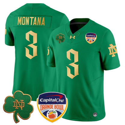ND 2024 Orange Bowl Patch Vapor Limited Jersey V2 - All Stitched