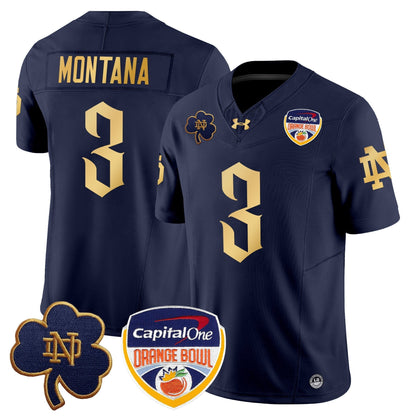 ND 2024 Orange Bowl Patch Vapor Limited Jersey V2 - All Stitched