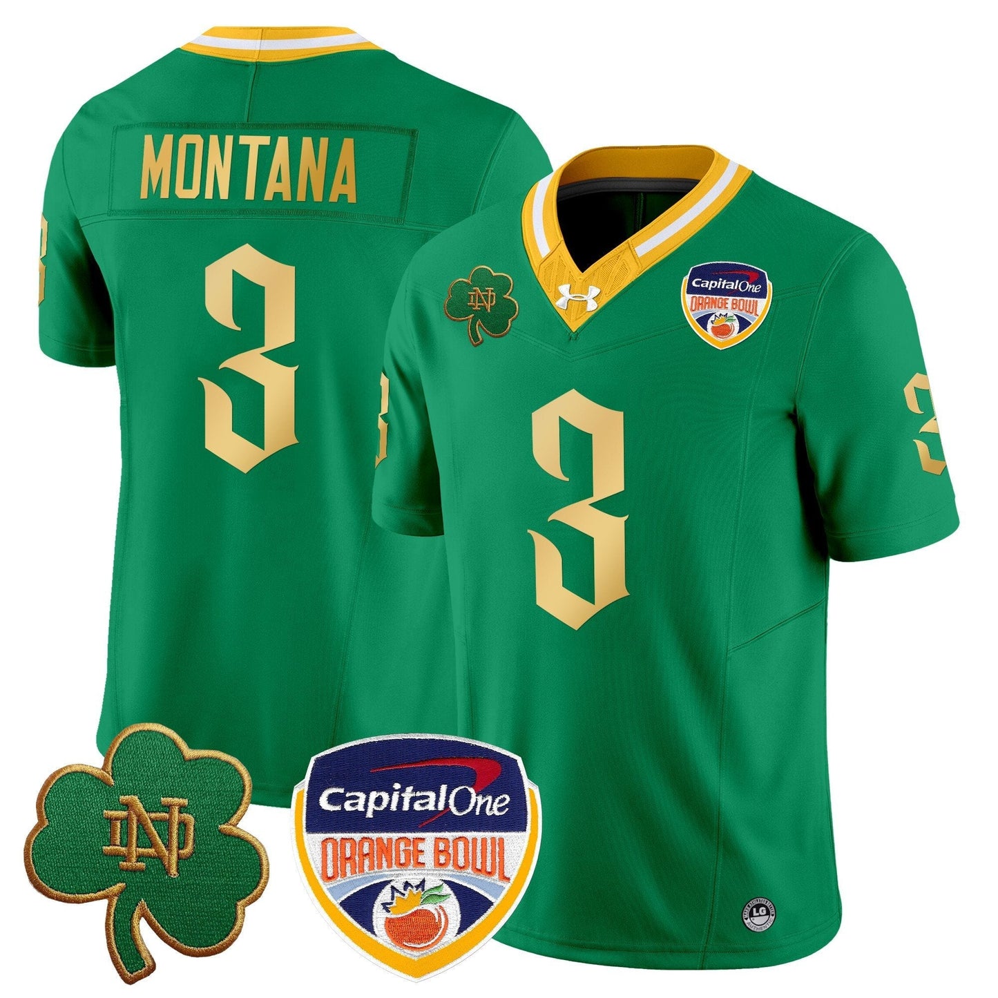 ND 2024 Orange Bowl Patch Vapor Limited Jersey V2 - All Stitched