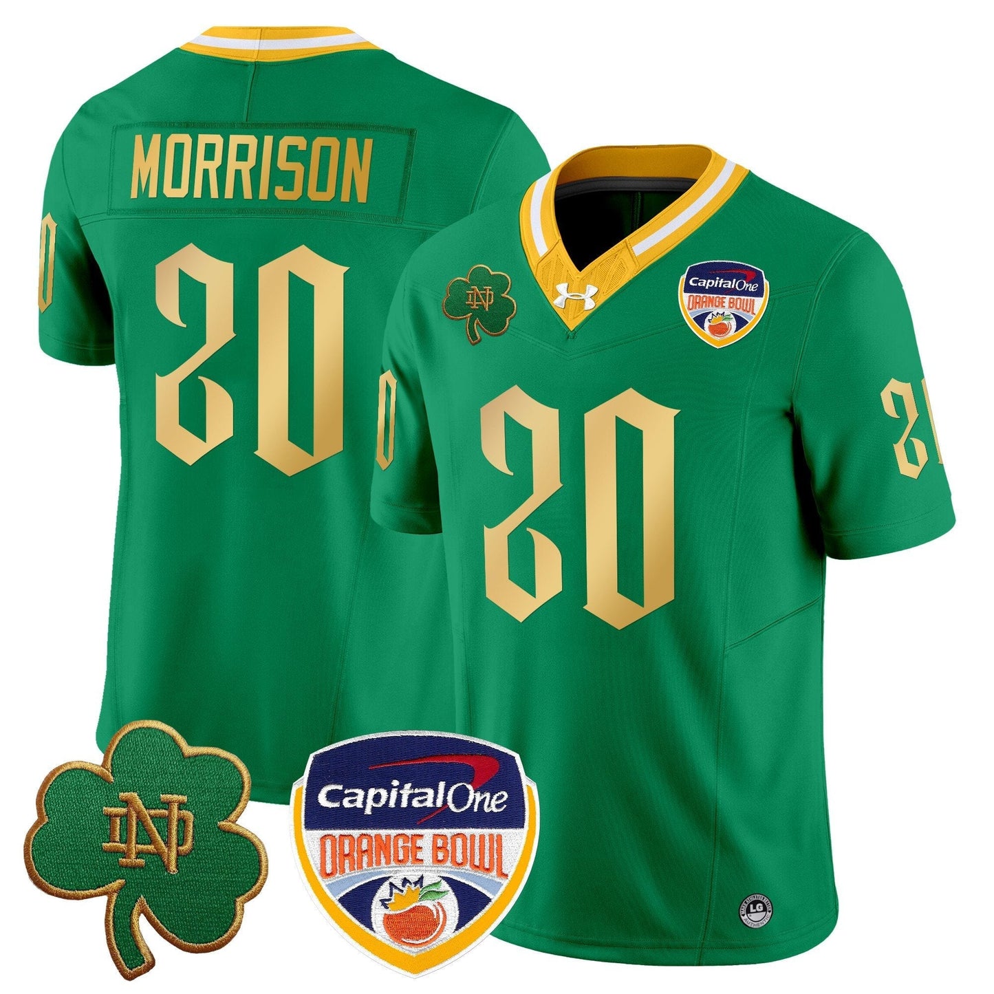 ND 2024 Orange Bowl Patch Vapor Limited Jersey V2 - All Stitched