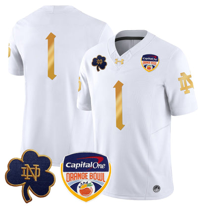 ND 2024 Orange Bowl Patch Vapor Limited Jersey V2 - All Stitched