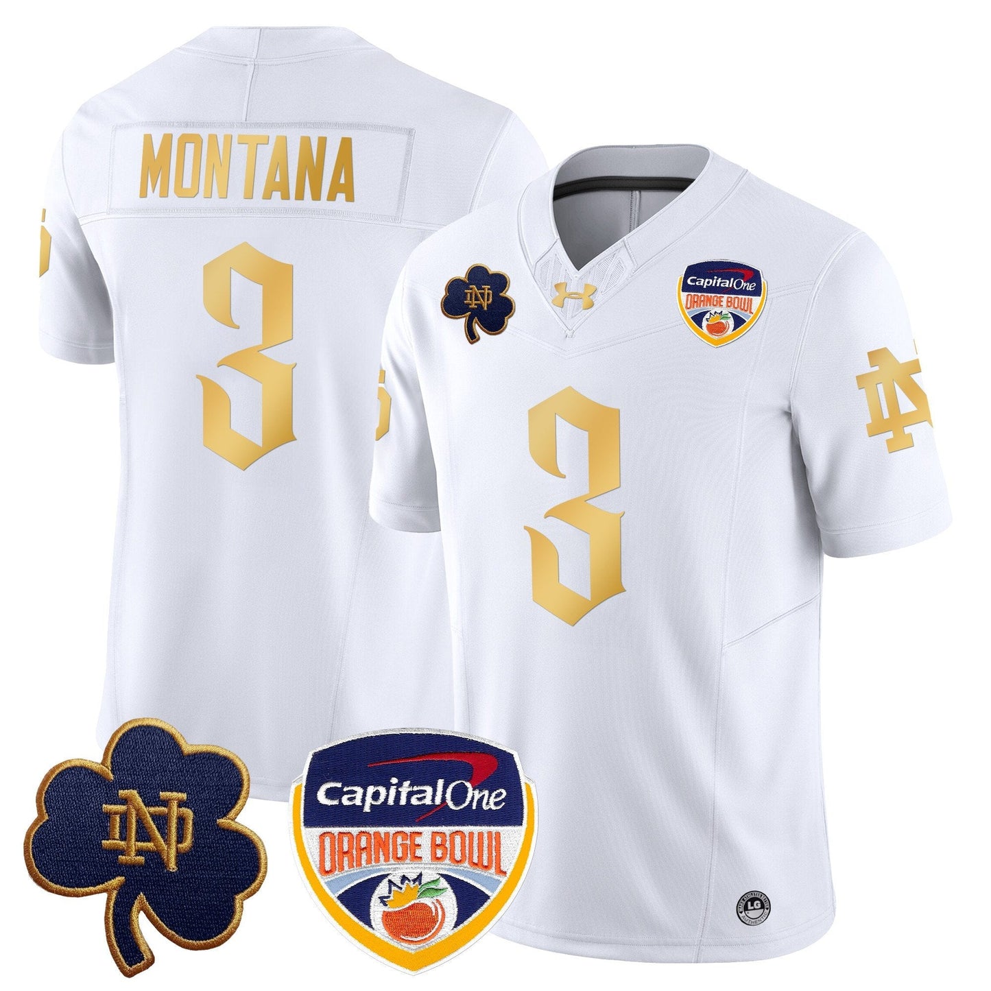 ND 2024 Orange Bowl Patch Vapor Limited Jersey V2 - All Stitched