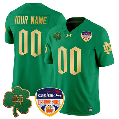 ND 2024 Orange Bowl Patch Vapor Limited Custom Jersey V2 - All Stitched
