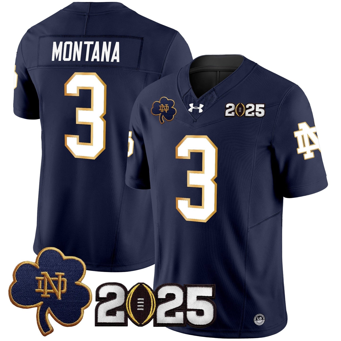 ND 2025 CFP Final Patch Vapor Limited Jersey - All Stitched