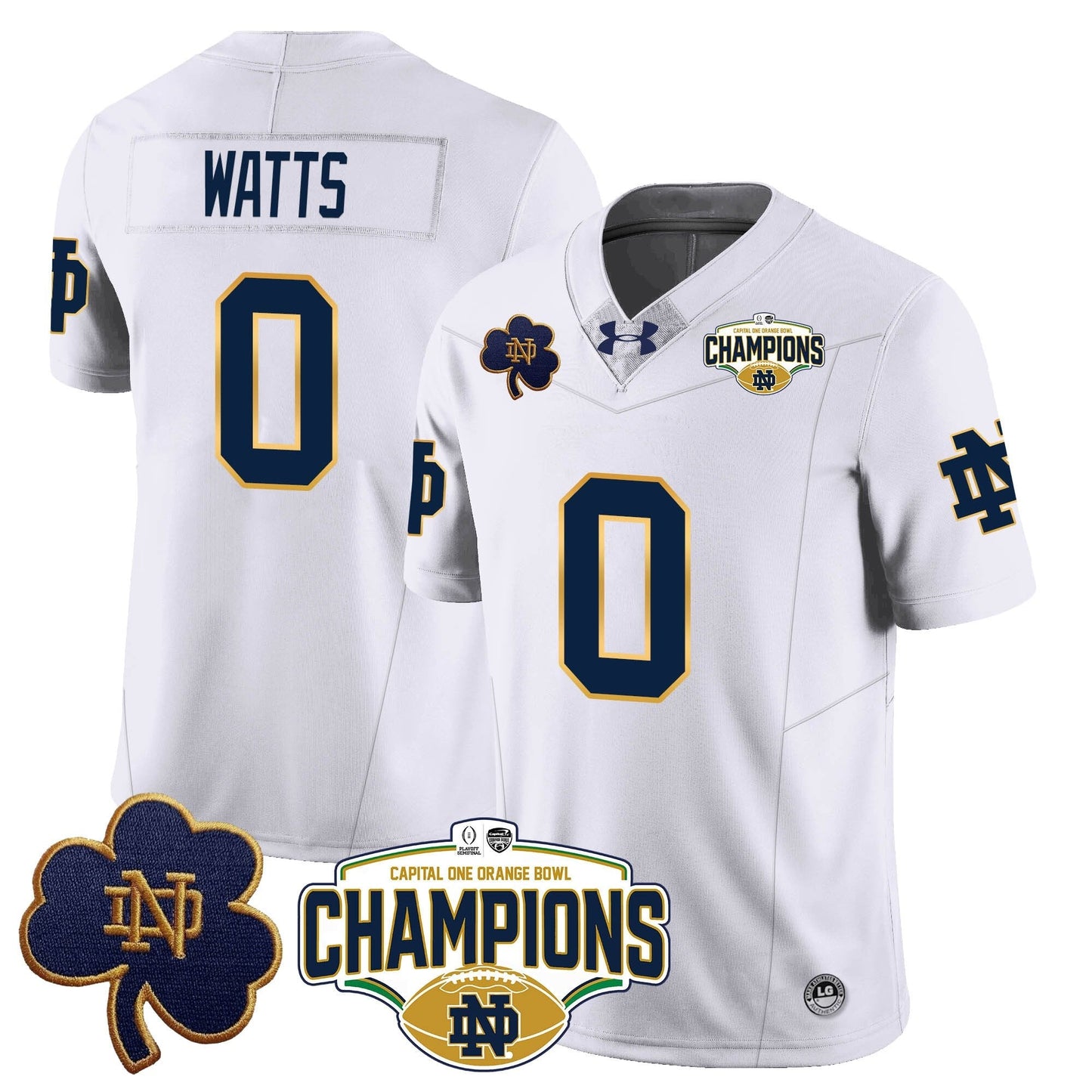 ND 2025 Orange Bowl Champions Jersey N5 - All Stitched