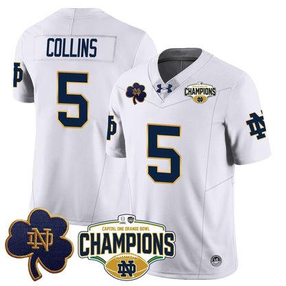 ND 2025 Orange Bowl Champions Jersey N5 - All Stitched