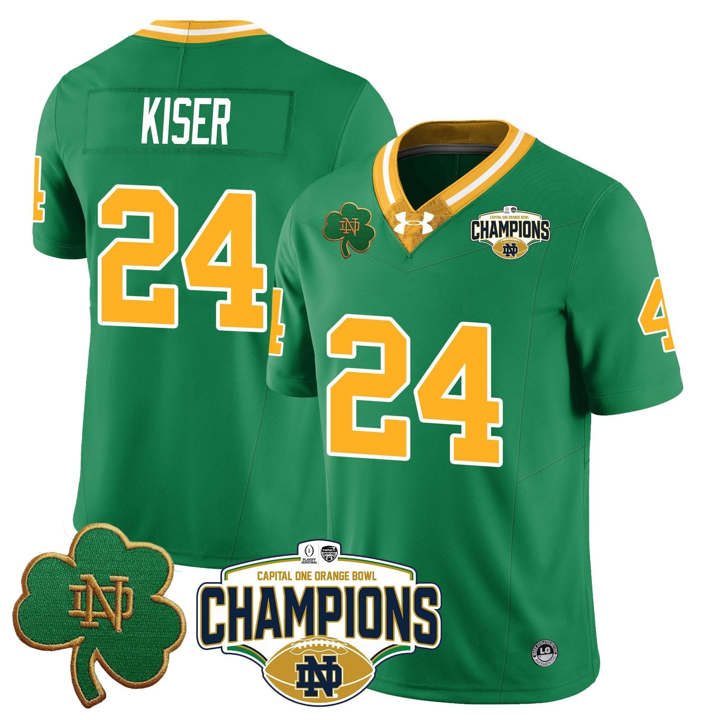 ND 2025 Orange Bowl Champions Jersey N5 - All Stitched