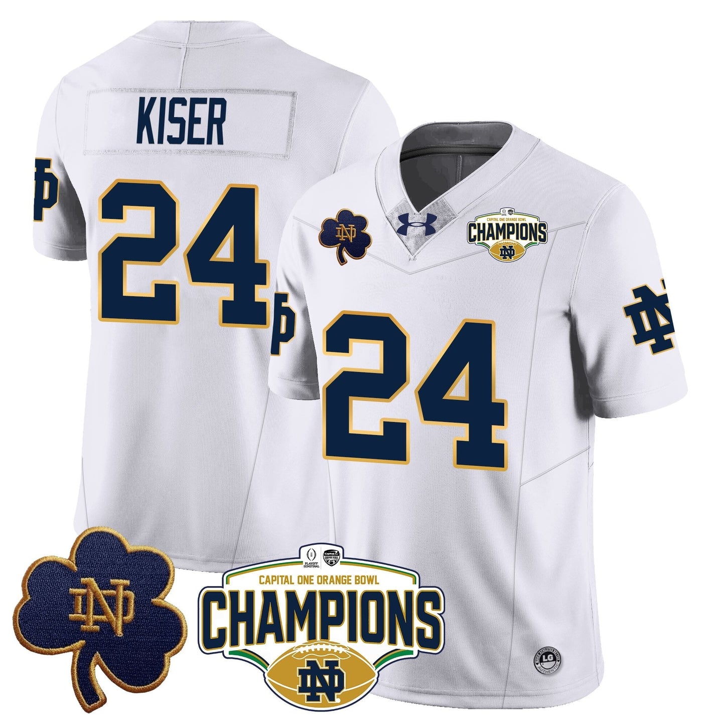 ND 2025 Orange Bowl Champions Jersey N5 - All Stitched