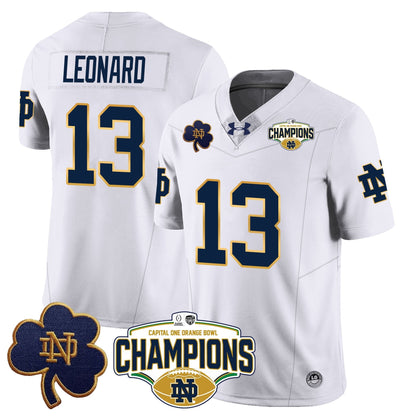 ND 2025 Orange Bowl Champions Jersey N5 - All Stitched