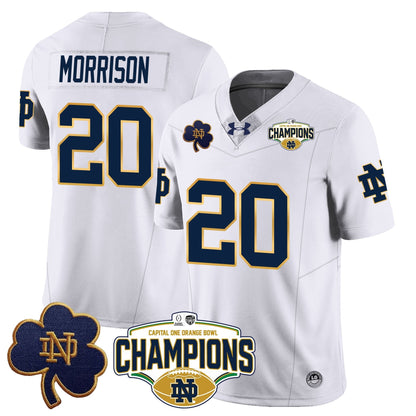 ND 2025 Orange Bowl Champions Jersey N5 - All Stitched