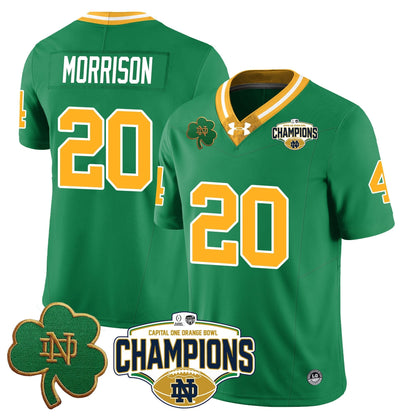 ND 2025 Orange Bowl Champions Jersey N5 - All Stitched