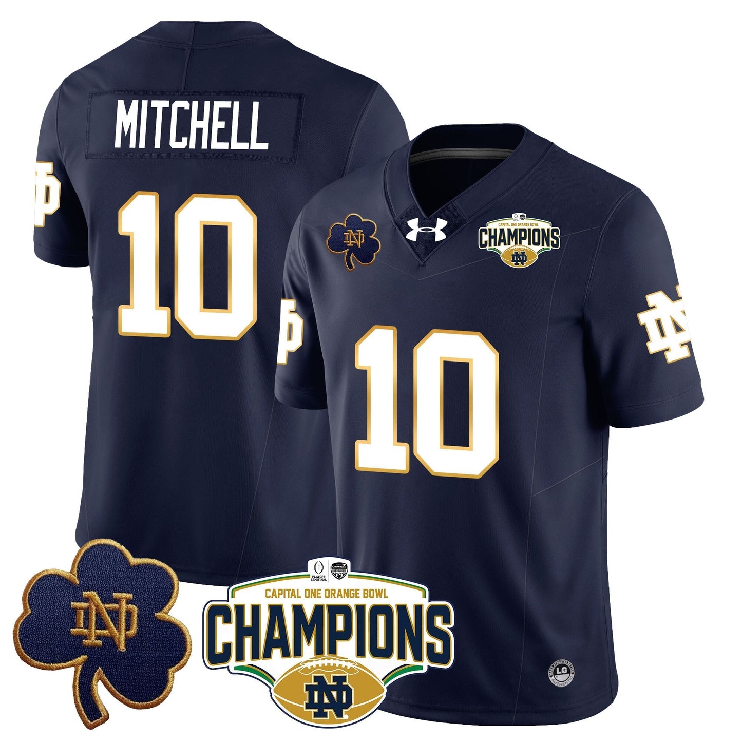ND 2025 Orange Bowl Champions Jersey N5 - All Stitched