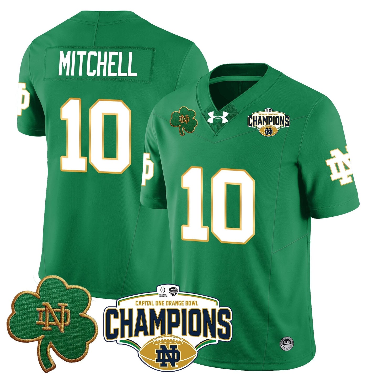 ND 2025 Orange Bowl Champions Jersey N5 - All Stitched