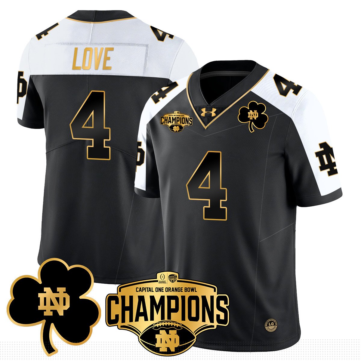 ND 2025 Orange Bowl Champions Jersey N5 - All Stitched