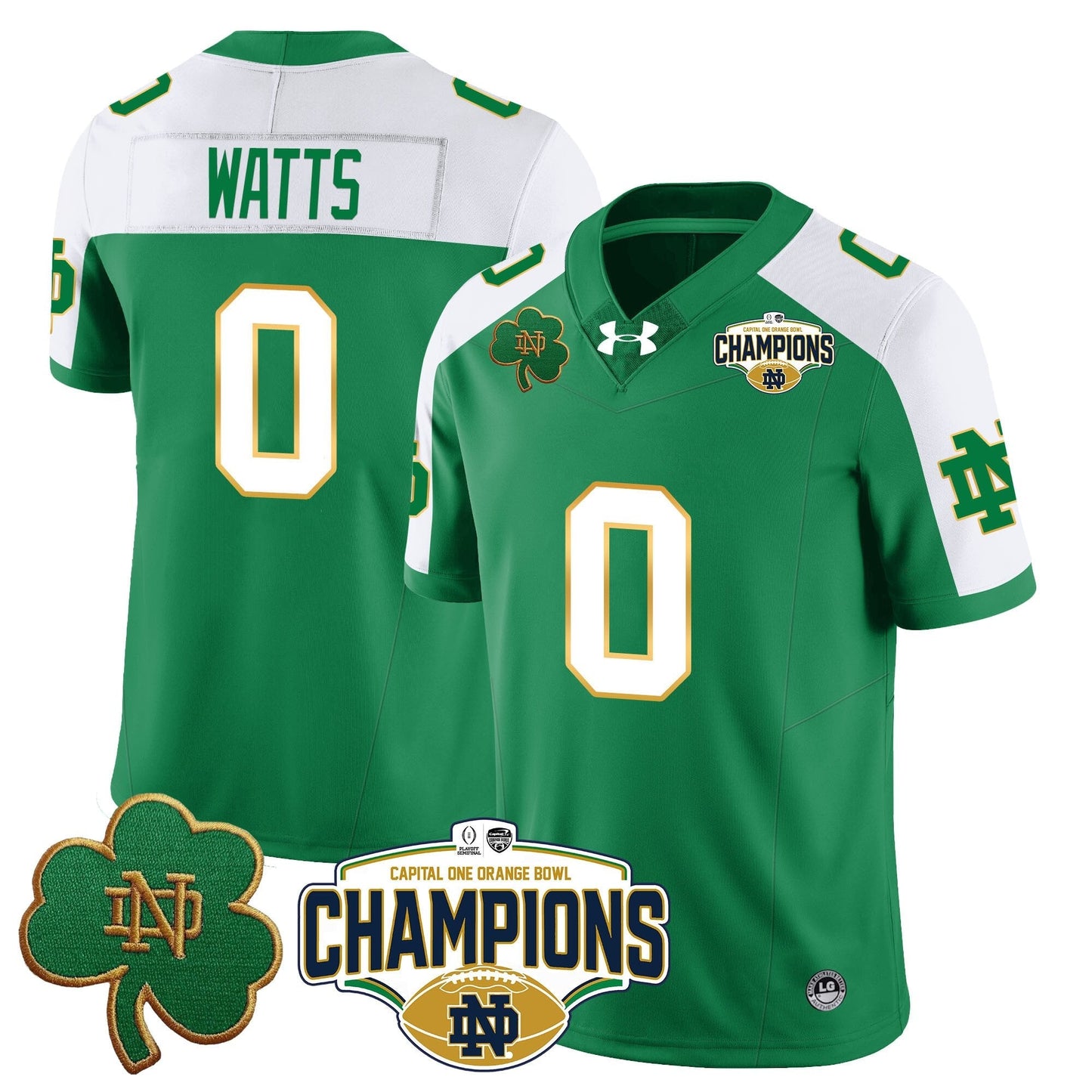 ND 2025 Orange Bowl Champions Jersey N5 - All Stitched
