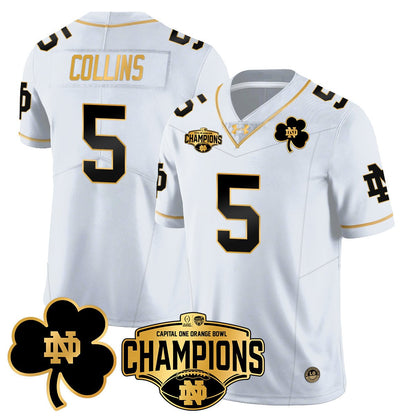 ND 2025 Orange Bowl Champions Jersey N5 - All Stitched