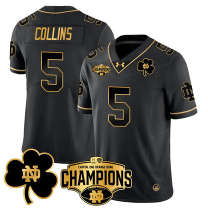 ND 2025 Orange Bowl Champions Jersey N5 - All Stitched