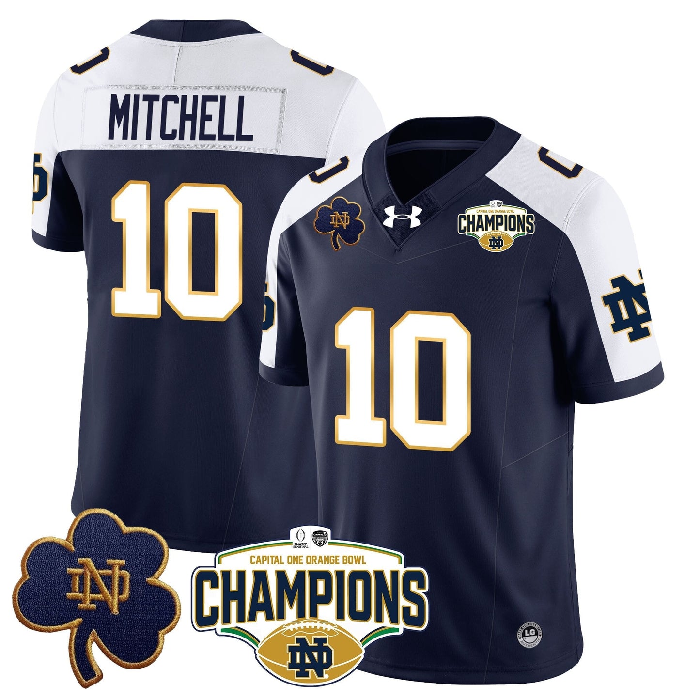 ND 2025 Orange Bowl Champions Jersey N5 - All Stitched