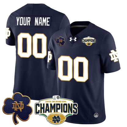 Custom ND 2025 Orange Bowl Champions Jersey N5 - All Stitched