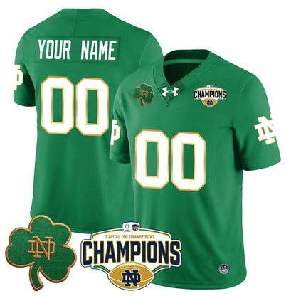 Custom ND 2025 Orange Bowl Champions Jersey N5 - All Stitched