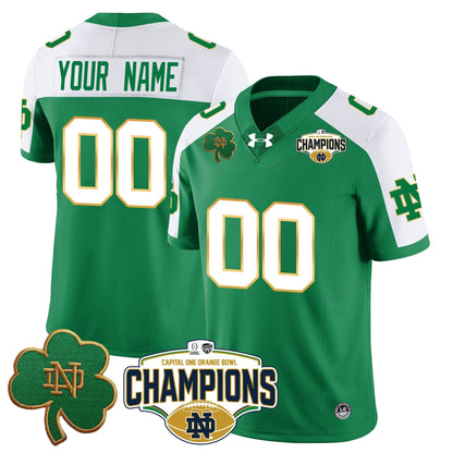 Custom ND 2025 Orange Bowl Champions Jersey N5 - All Stitched