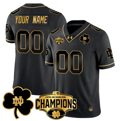 Custom ND 2025 Orange Bowl Champions Jersey N5 - All Stitched