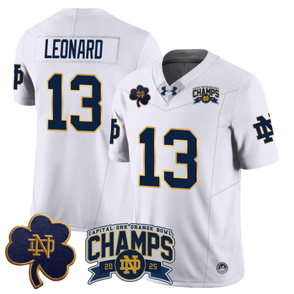 ND 2025 Orange Bowl Champions Jersey N6 - All Stitched