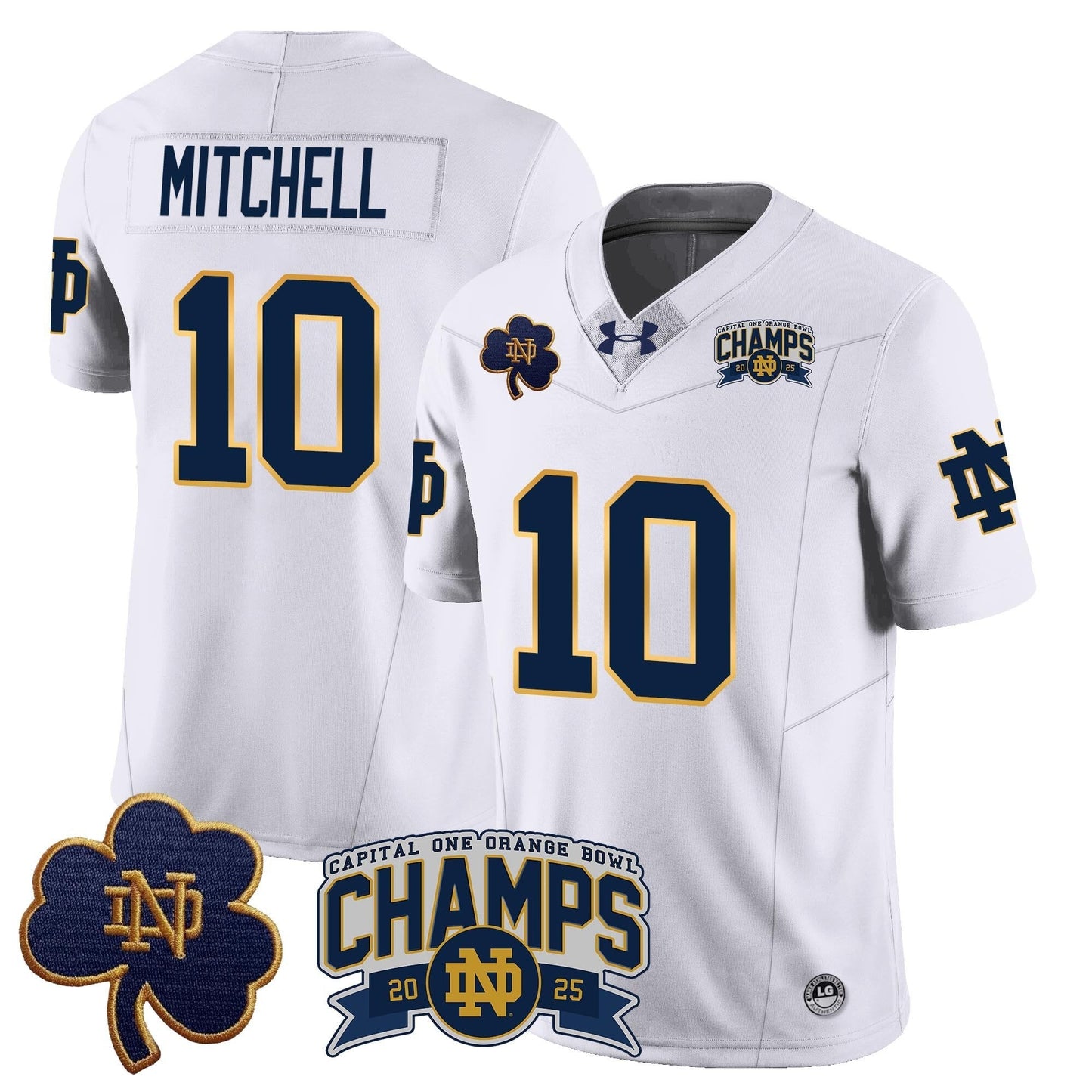 ND 2025 Orange Bowl Champions Jersey N6 - All Stitched