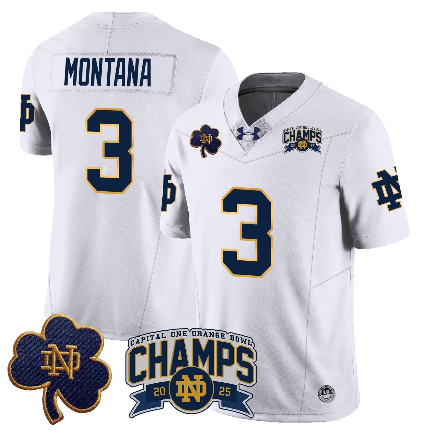 ND 2025 Orange Bowl Champions Jersey N6 - All Stitched