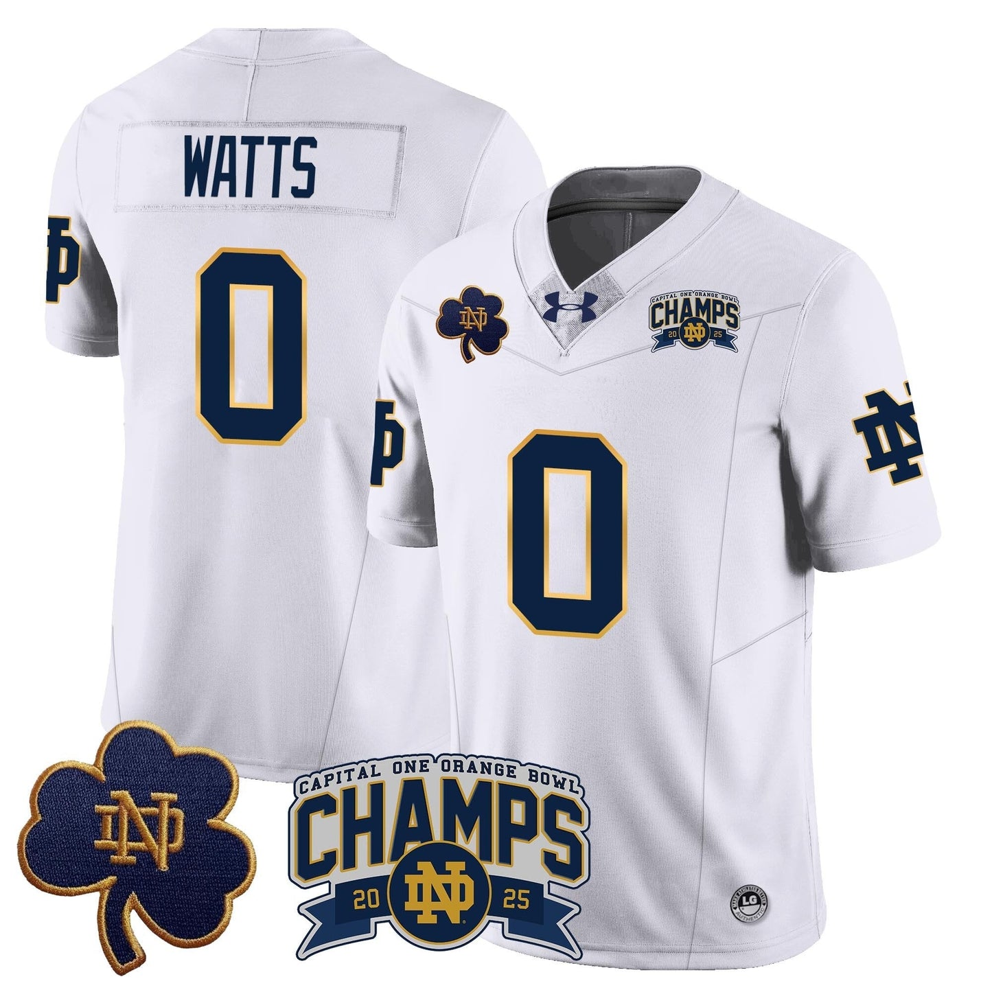 ND 2025 Orange Bowl Champions Jersey N6 - All Stitched