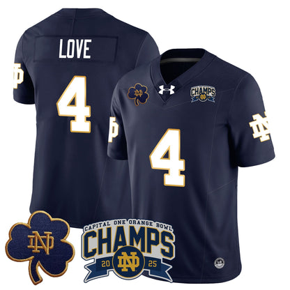 ND 2025 Orange Bowl Champions Jersey N6 - All Stitched