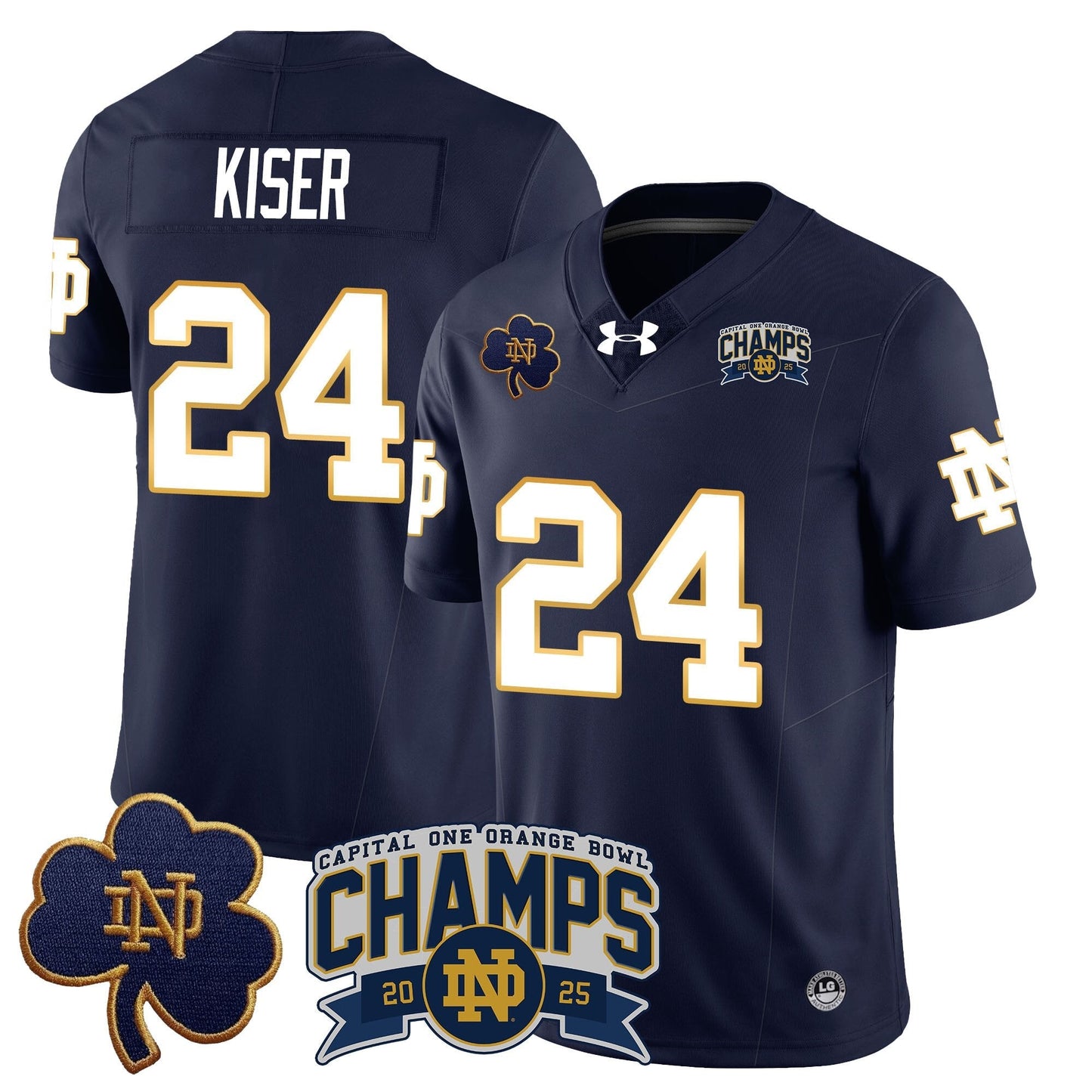 ND 2025 Orange Bowl Champions Jersey N6 - All Stitched