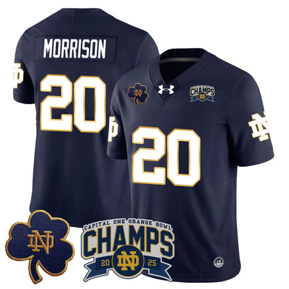 ND 2025 Orange Bowl Champions Jersey N6 - All Stitched