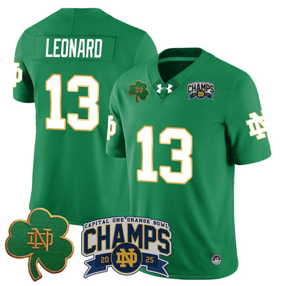 ND 2025 Orange Bowl Champions Jersey N6 - All Stitched
