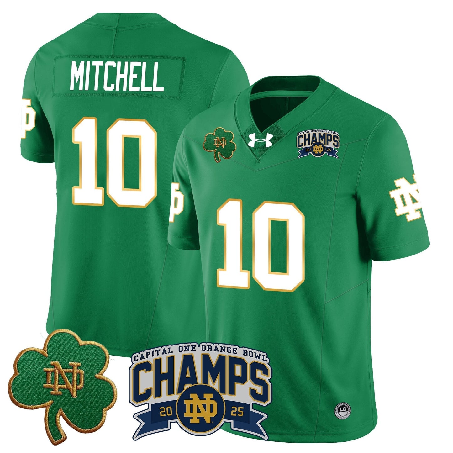 ND 2025 Orange Bowl Champions Jersey N6 - All Stitched